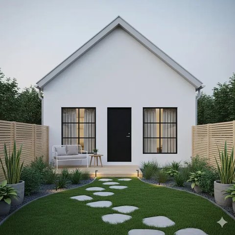 Rumah Sederhana Murah tapi Punya Taman Mini Cantik (Image by Gemini AI)