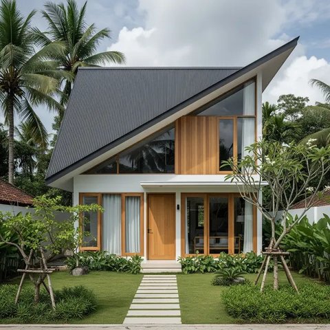 Model Rumah Sederhana Tapi Mewah dengan Atap Modern 2025 (Gemini AI)
