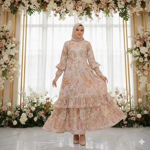Model Gamis Batik Buat Kondangan (created by AI)