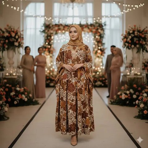 Model Gamis Batik Buat Kondangan (created by AI)
