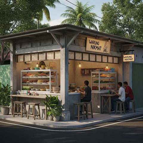 Desain Warung dari GRC. (Foto: Gemini AI)