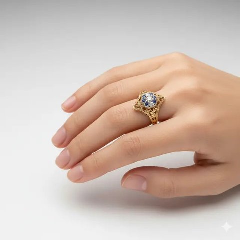Model Cincin Emas 24 Karat 5 Gram Motif Vintage
