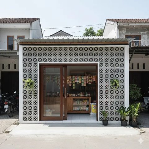 7 Desain Warung Sembako Anti Panas, Inspirasi Toko Kecil yang Tetap Adem dan Rapi (foto: Gemini AI)