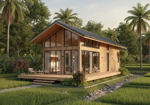 7 Model Rumah Modern yang Sederhana tapi Nyaman di Desa, Perpaduan Gaya Kekinian dan Suasana Asri (sumber:AI)