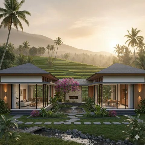 7 Model Rumah Modern yang Sederhana tapi Nyaman di Desa, Perpaduan Gaya Kekinian dan Suasana Asri (sumber:AI)