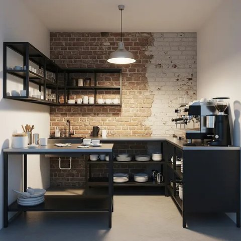 Dapur Kecil Ala Cafe Mini di Rumah Kontrakan Budget 20 Juta (AI)