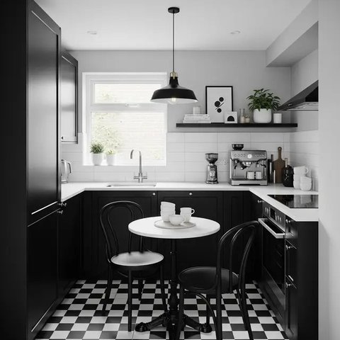 Dapur Kecil Ala Cafe Mini di Rumah Kontrakan Budget 20 Juta (AI)