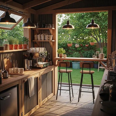 Dapur Kecil Ala Cafe Mini di Rumah Kontrakan Budget 20 Juta (AI)