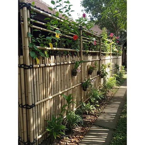 Langkah Membuat Pagar Kebun Rumah dari Bambu