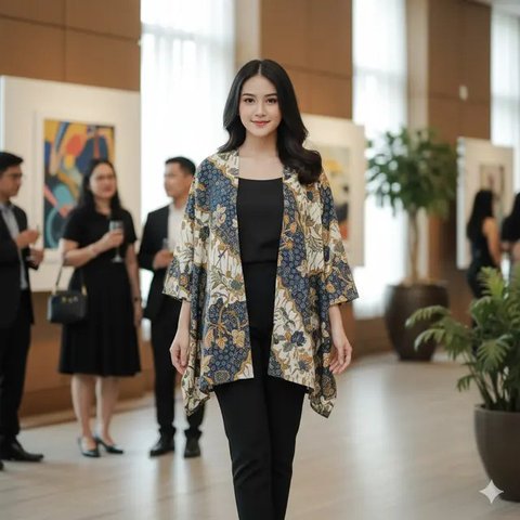 Model Batik Modern yang Simpel tapi Tetap Terlihat Elegan (created by AI)