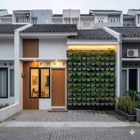 7 Gambar Rumah Kecil Tanpa Halaman yang Tetap Nyaman, Desain Praktis untuk Lahan Terbatas (Foto: Gemini AI)