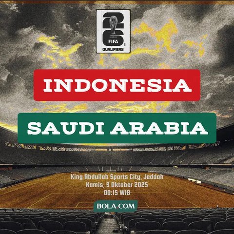 King Abdullah Sport City Stadium, tempat pertandingan Timnas Indonesia versus Arab Saudi pada round keempat Kualifikasi Piala Dunia 2026. (Bola.com/Hery Kurniawan)