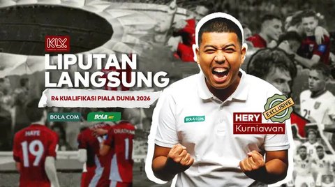 Jurnalis Bola.com, Hery Kurniawan, berbincang dengan jurnalis Belanda berdarah Indonesia, Neal Petersen, jelang laga Timnas Indonesia vs Arab Saudi pada putaran 4 Kualifikasi Piala Dunia 2026