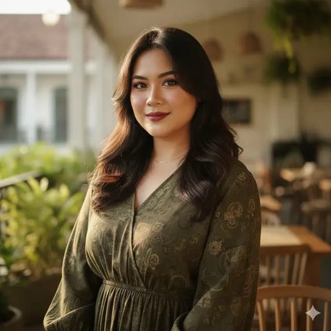 Model Rambut Panjang Wanita Gemuk agar Terlihat Kurus (Foto: Gemini AI)