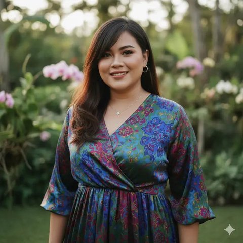 Model Rambut Panjang Wanita Gemuk agar Terlihat Kurus (Foto: Gemini AI)