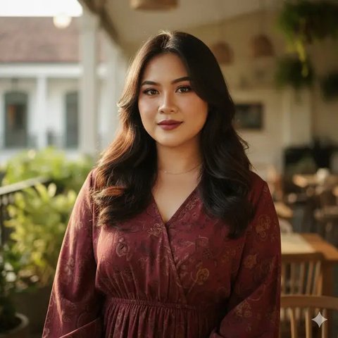 Model Rambut Panjang Wanita Gemuk agar Terlihat Kurus (Foto: Gemini AI)