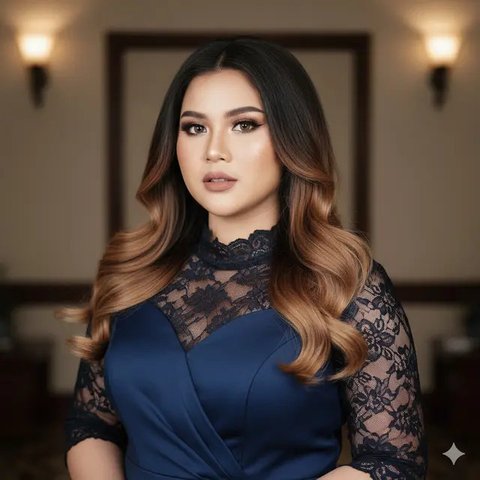 Model Rambut Panjang Wanita Gemuk agar Terlihat Kurus (Foto: Gemini AI)