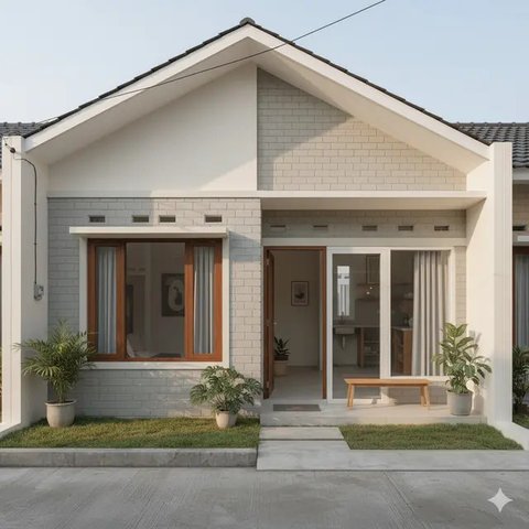 Desain Rumah Type 21 Minimalis Gaya Japandi (created by AI)
