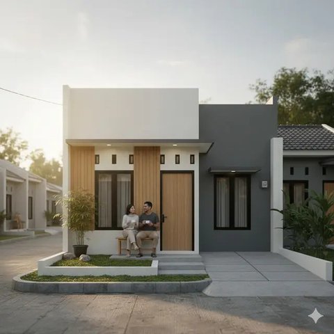 Desain Rumah Type 21 Minimalis Gaya Japandi (created by AI)