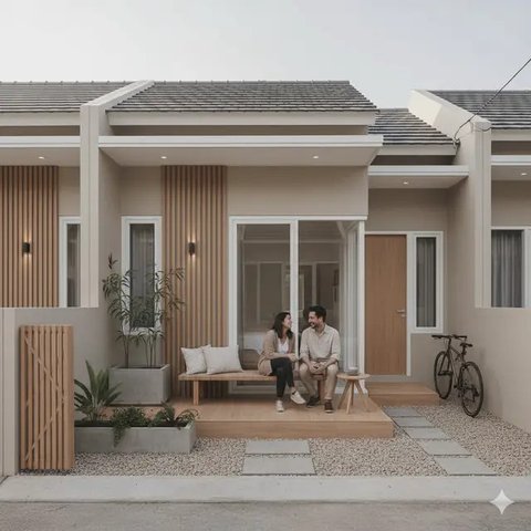 Desain Rumah Type 21 Minimalis Gaya Japandi (created by AI)