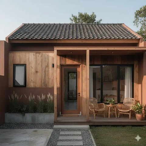 Desain Rumah Type 21 Minimalis Gaya Japandi (created by AI)