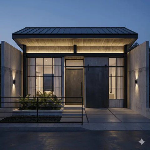 Fasad Rumah Kecil agar Tetap Terlihat Mewah. Gemini