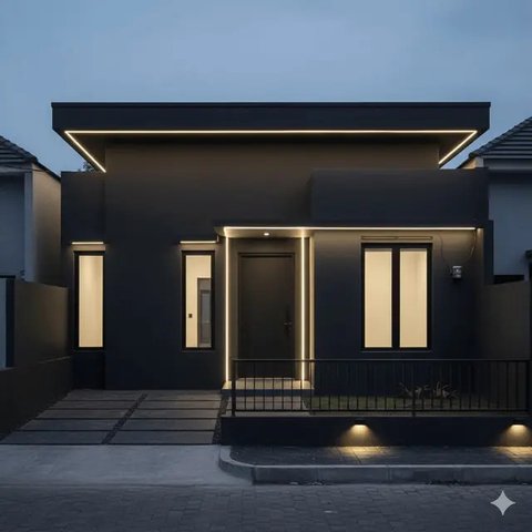 Fasad Rumah Kecil agar Tetap Terlihat Mewah. Gemini