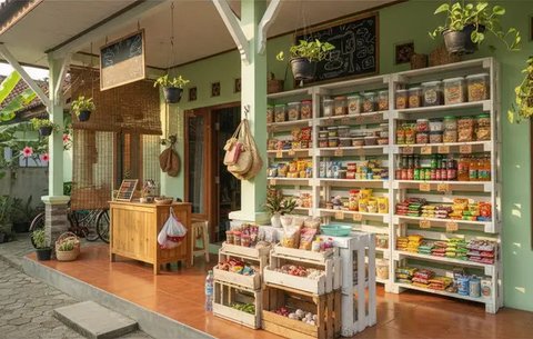 7 Desain Warung Sembako Minim Budget tapi Tetap Rapi dan Menarik, Cocok untuk Usaha Rumahan di 2025 (Foto: Gemini AI)