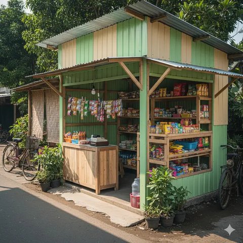 7 Desain Warung Sembako Minim Budget tapi Tetap Rapi dan Menarik, Cocok untuk Usaha Rumahan di 2025 (Foto: Gemini AI)
