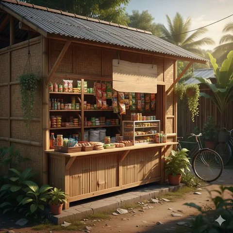 7 Desain Warung Sembako Minim Budget tapi Tetap Rapi dan Menarik, Cocok untuk Usaha Rumahan di 2025 (Foto: Gemini AI)