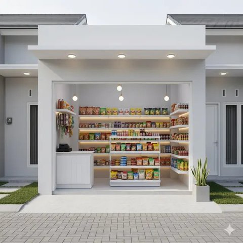 7 Desain Warung Sembako Minim Budget tapi Tetap Rapi dan Menarik, Cocok untuk Usaha Rumahan di 2025 (Foto: Gemini AI)