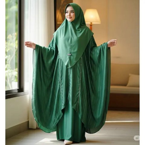 Ilustrasi Baju Kaftan (Sumber: Gemini AI)