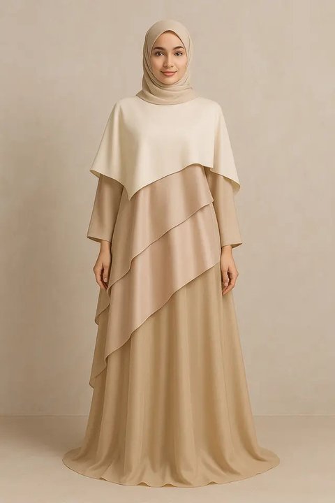 Ilustrasi Baju Kaftan (Sumber: Gemini AI)