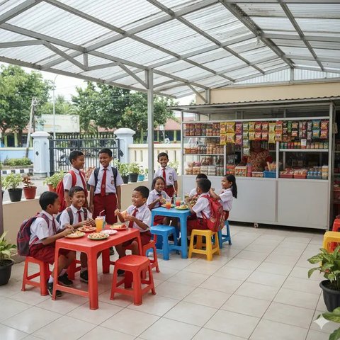 Desain Warung Jajan Anak Sekolah Paling Kreatif. Gemini