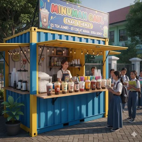 Desain Warung Jajan Anak Sekolah Paling Kreatif. Gemini