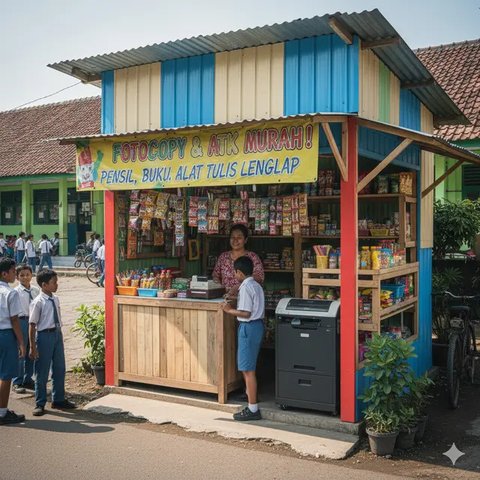 Desain Warung Jajan Anak Sekolah Paling Kreatif. Gemini