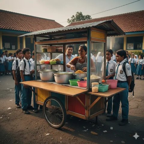 Desain Warung Jajan Anak Sekolah Paling Kreatif. Gemini