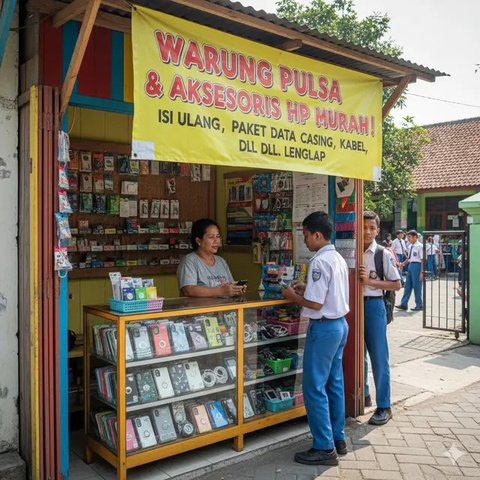 Desain Warung Jajan Anak Sekolah Paling Kreatif. Gemini