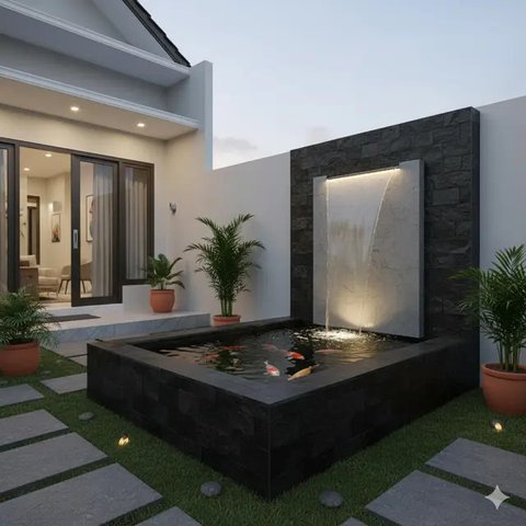 Model Kolam Ikan Mini untuk Taman Sempit (Gemini)