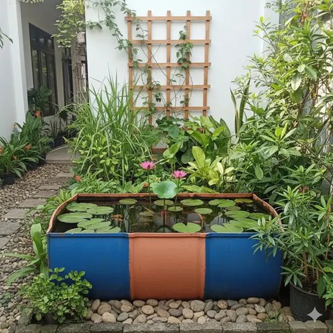 Model Kolam Ikan Mini untuk Taman Sempit (Gemini)