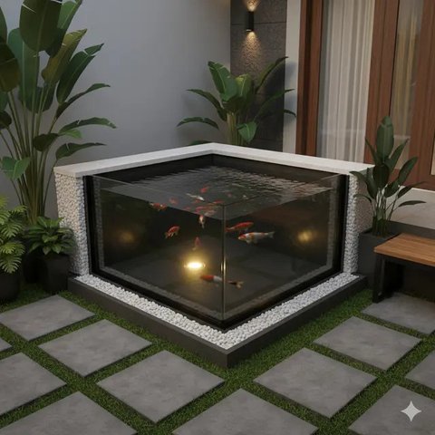 Model Kolam Ikan Mini untuk Taman Sempit (Gemini)