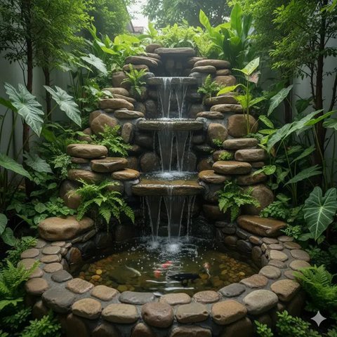 Model Kolam Ikan Mini untuk Taman Sempit (Gemini)