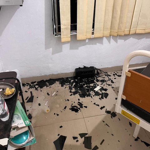 Dua Napi kabur pecahkan kaca klinik