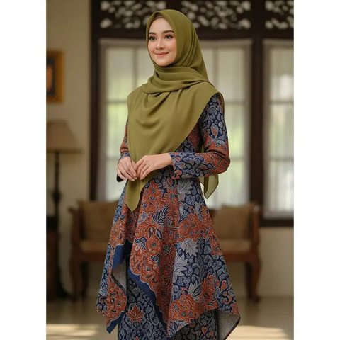 Model Gamis Batik Dobby (Image by Gemini AI)