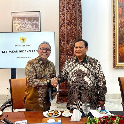 Menko Zulhas dan Prabowo Cek Pangan