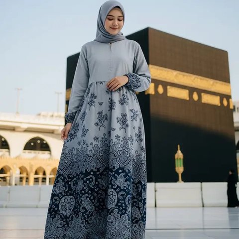 Model Gamis Batik Buat Umroh yang Anggun dan Nyaman/Gemini AI