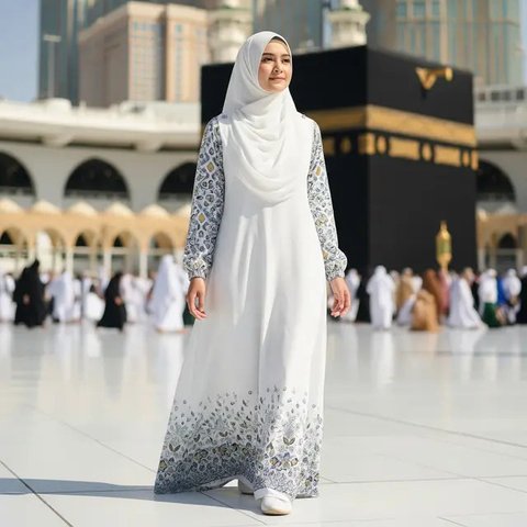 Model Gamis Batik Buat Umroh yang Anggun dan Nyaman/Gemini AI