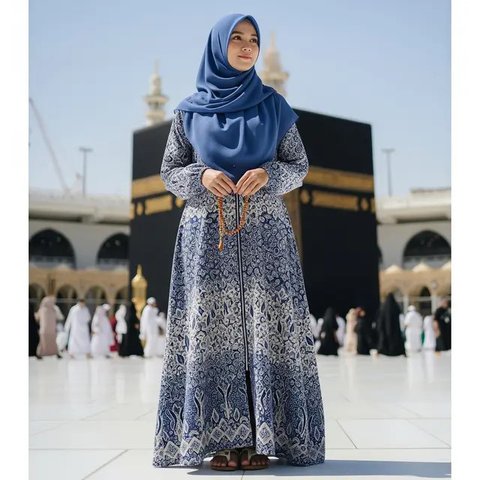 Model Gamis Batik Buat Umroh yang Anggun dan Nyaman/Gemini AI