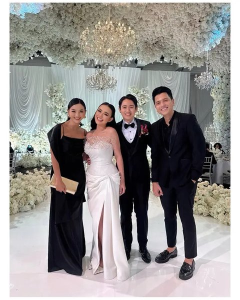 Potret tamu artis di pernikahan Amanda Manopo dan Kenny Austin. [IG: @glencachysaraofficial]