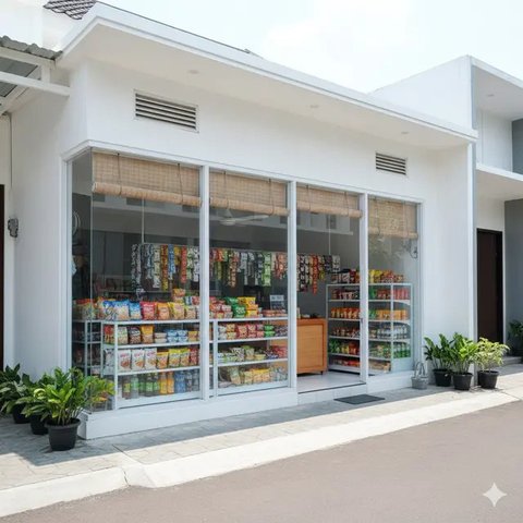 Ilustrasi Cara Menata Warung Sembako agar Menarik Optimalisasi Tata Letak dengan Prinsip 'Eye Level is Buy Level'. Foto: Gemini